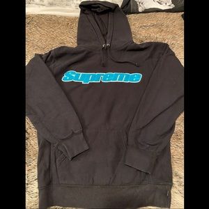 Supreme Chenille Hoodie Black